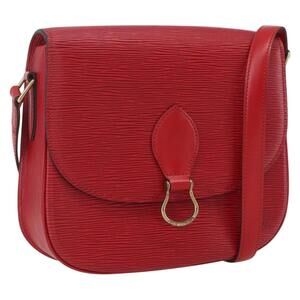 LOUIS VUITTON Epi Saint Cloud GM Shoulder Bag Red M52197 LV Auth 159560